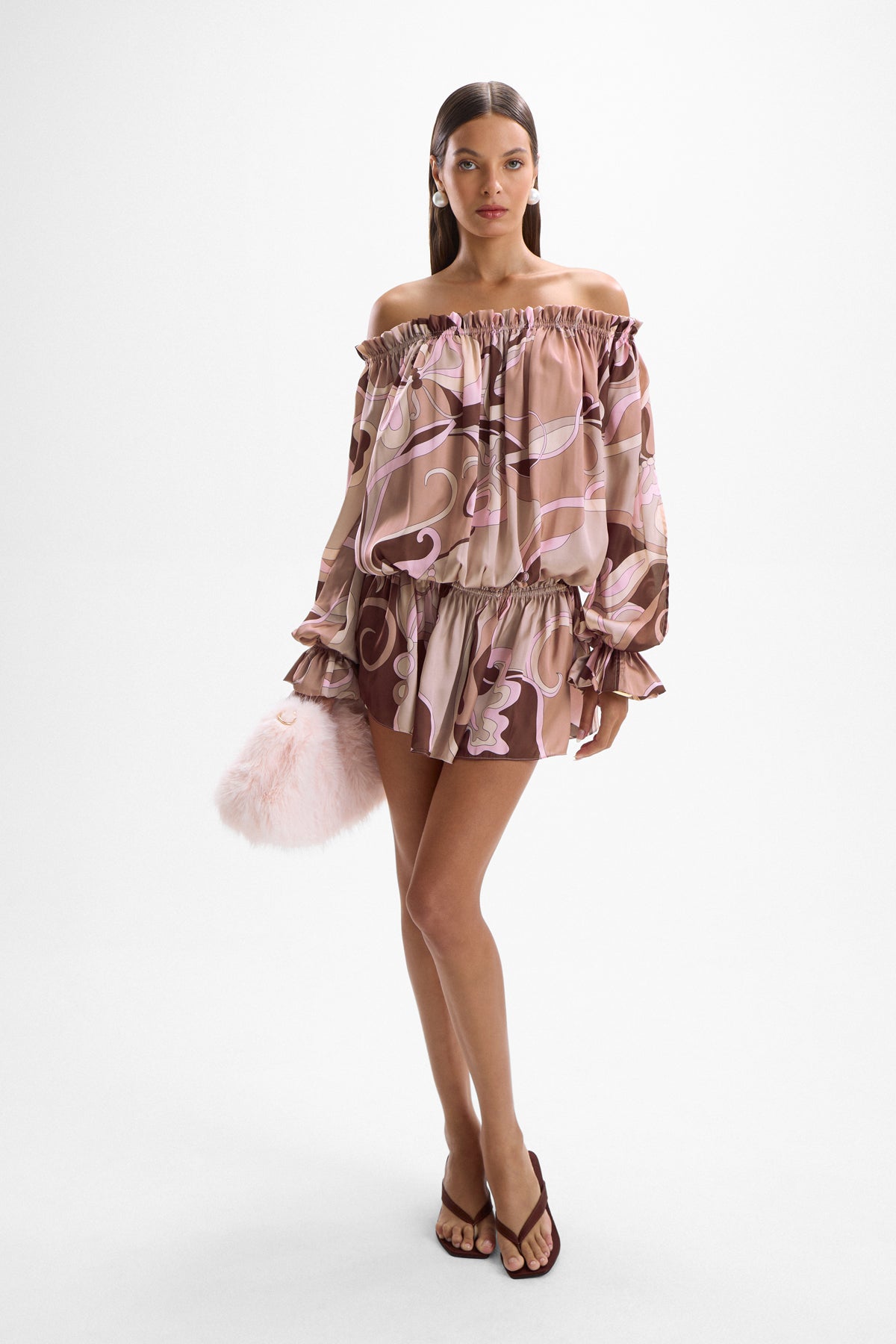 Chloe Mini Dress - Deco Mocha