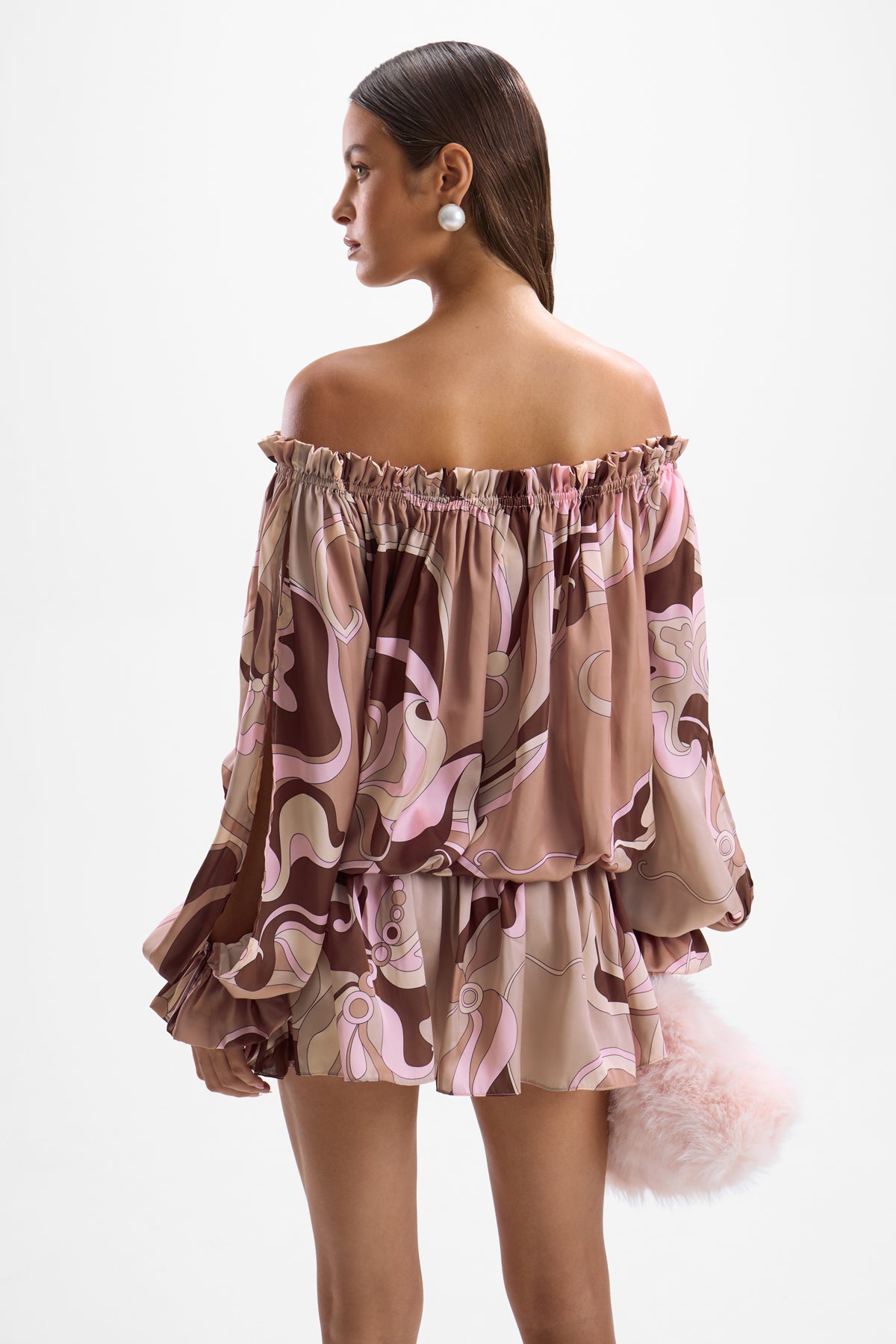 Chloe Mini Dress - Deco Mocha