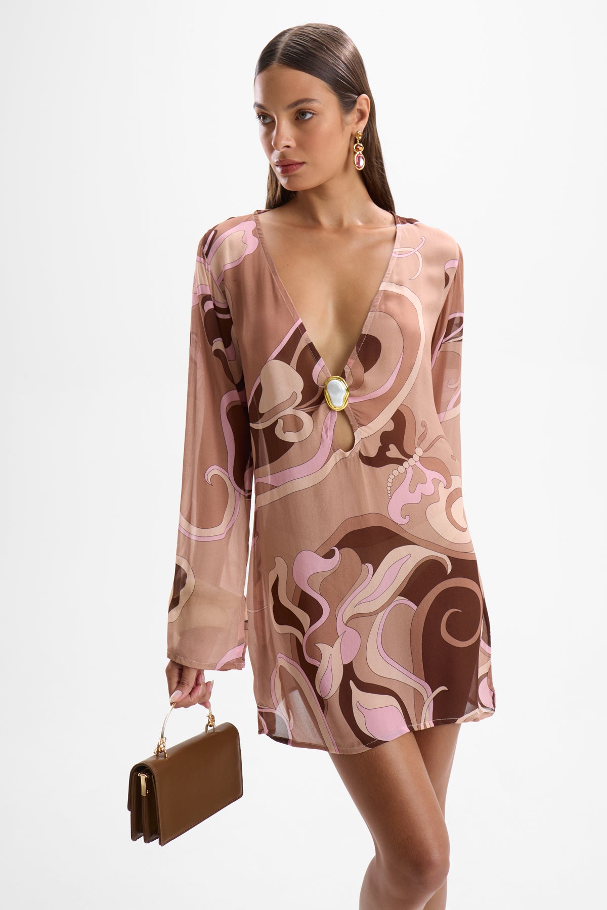 Lulu Moonstone Dress - Deco Mocha
