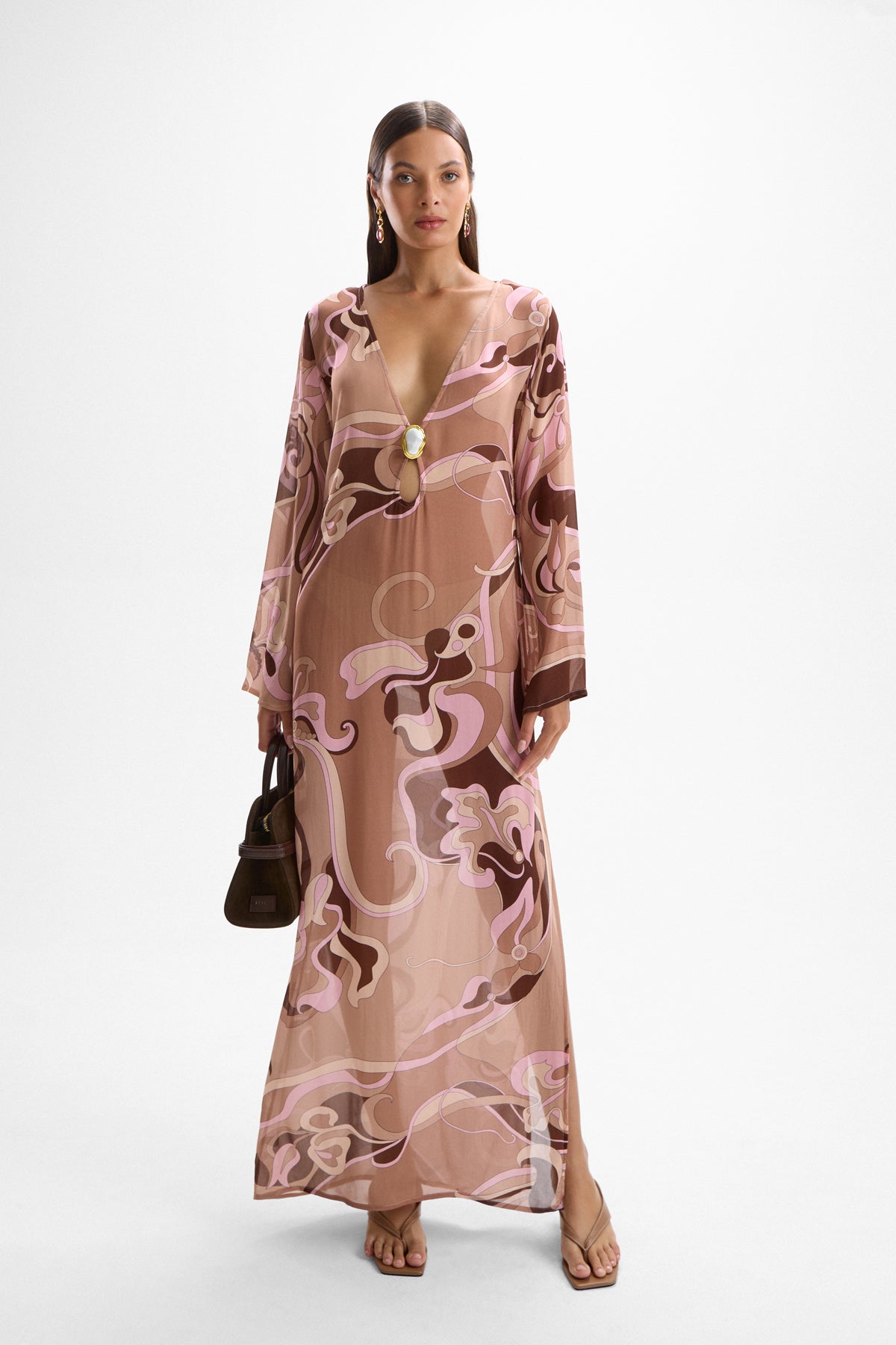 Hotline Moonstone Dress - Deco Mocha
