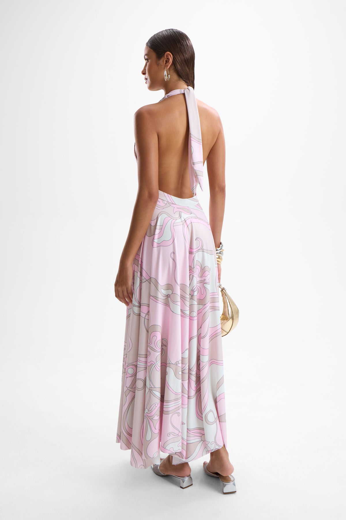 Lalique Halter Dress - Deco Pink