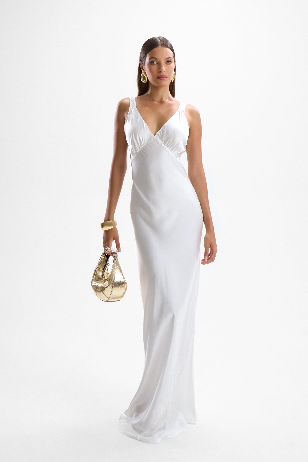 Devon Slip Dress - Pearl