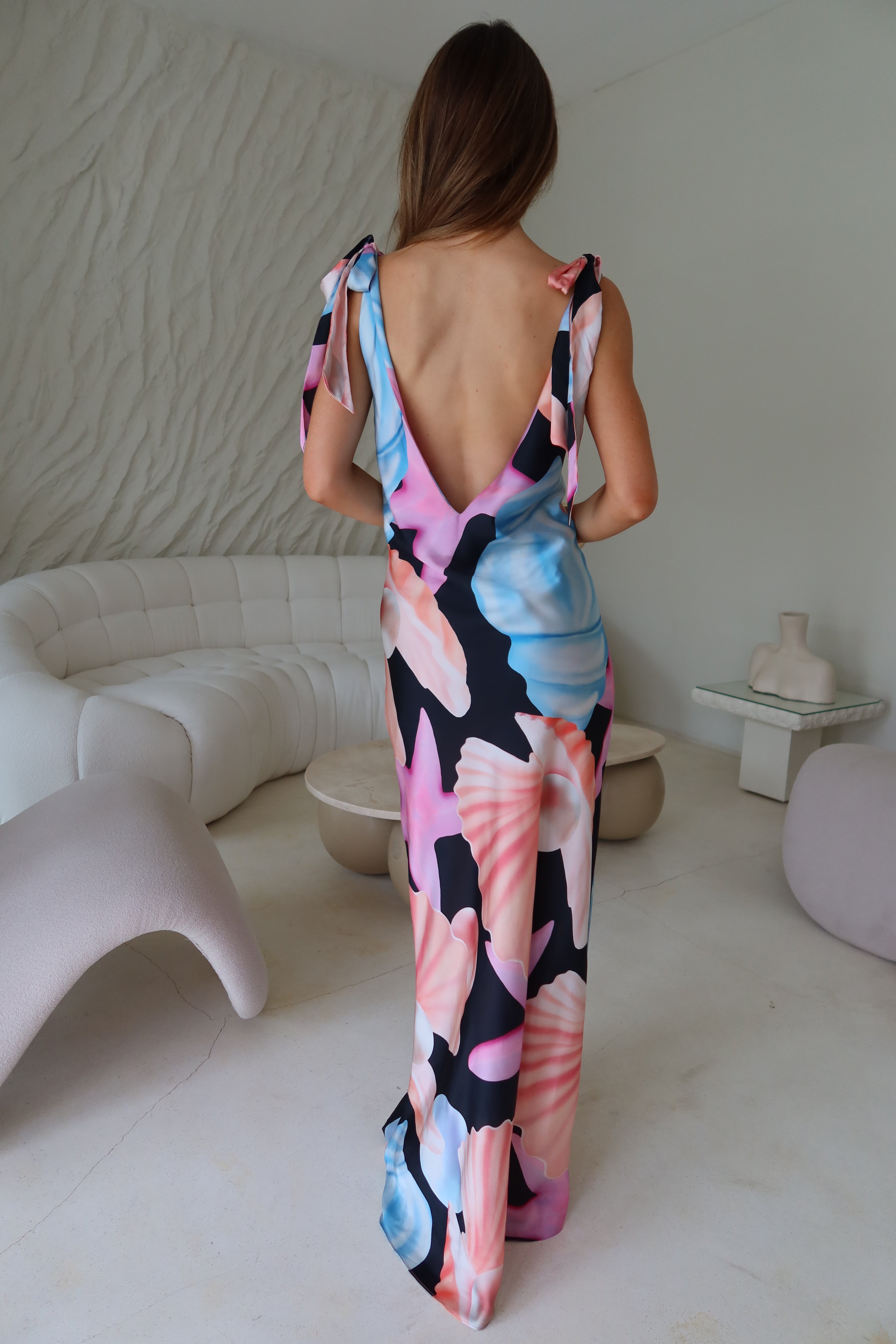 Maison Bow Dress - Black Tahiti