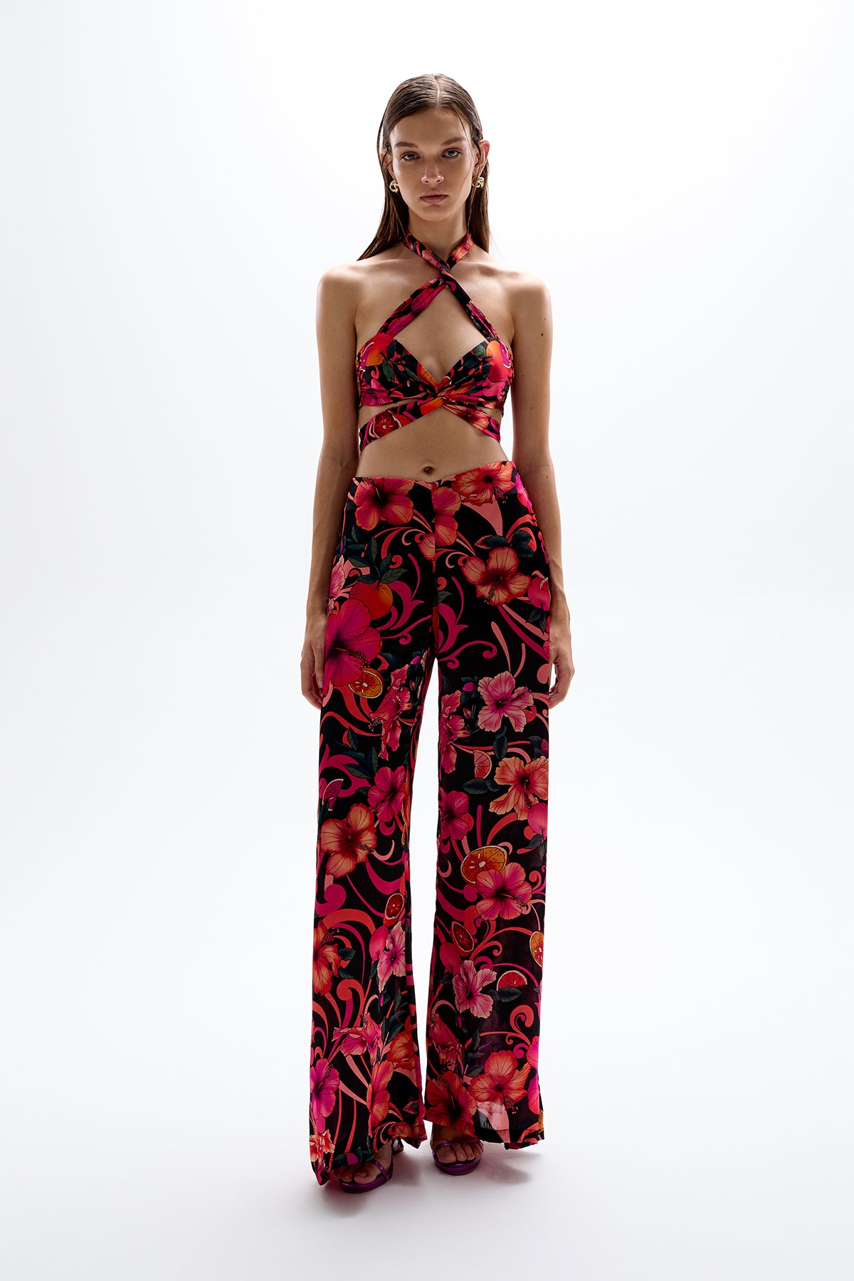 'Arena' Long Pants - Hibiscus Pink