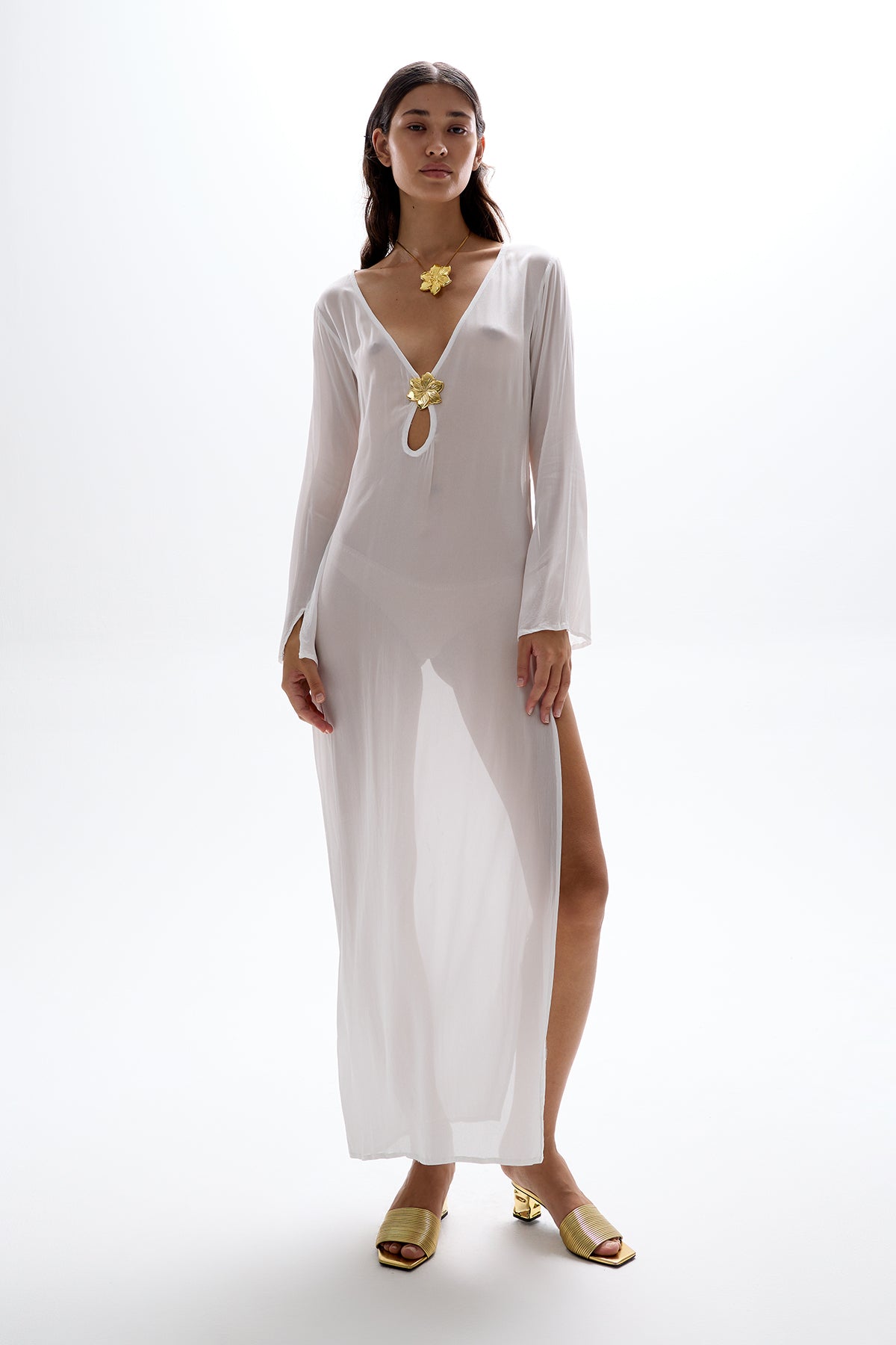 'Hotline' Maxi Dress - Pearl