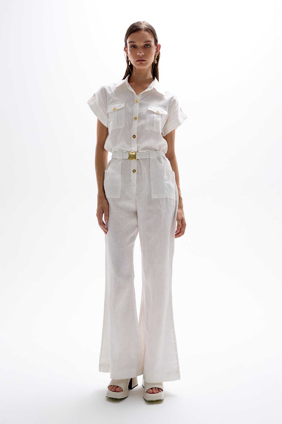 'Illusion' Long Jumpsuit - Pearl