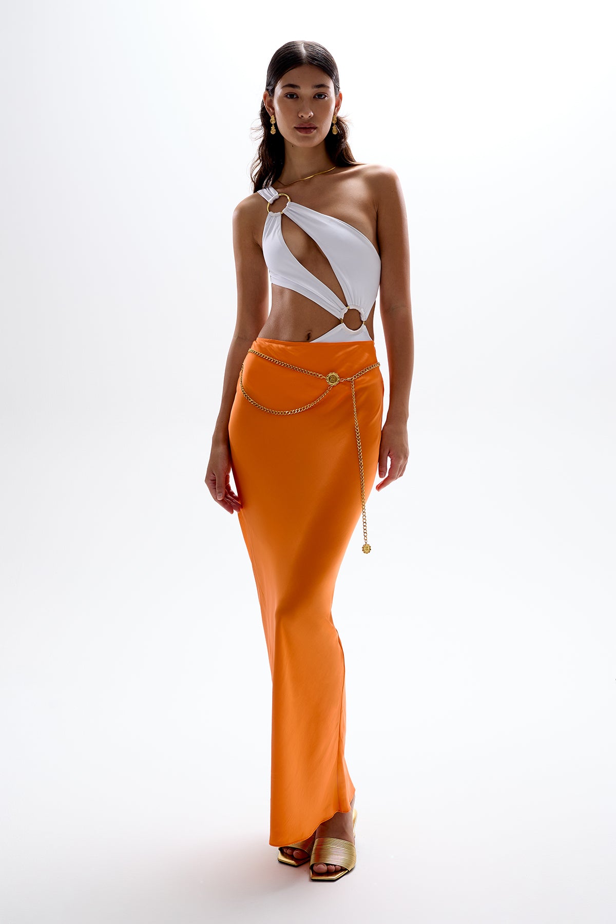'Miami' Maxi Skirt - Orange