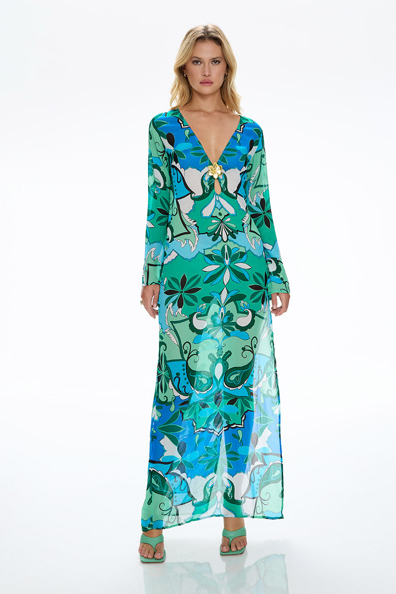 'Hotline' Maxi Dress - Boheme Blue