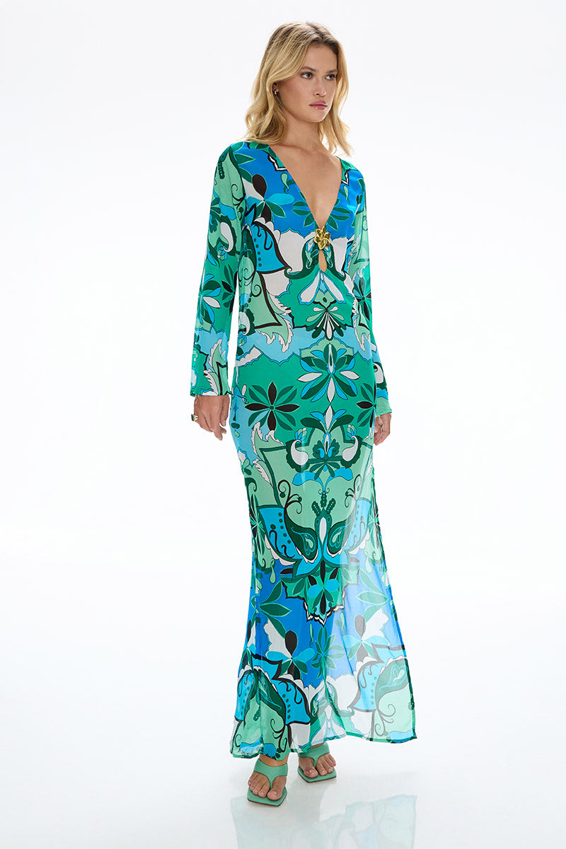'Hotline' Maxi Dress - Boheme Blue