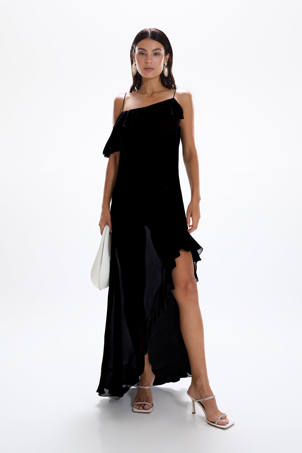 'Spirit' Ruffle Dress - Black