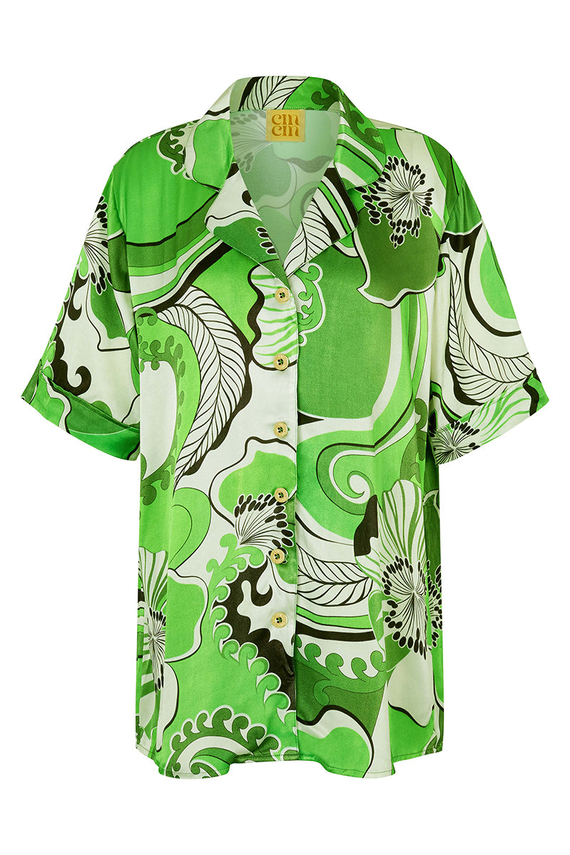 'Troppo' Bowling Shirt - Fern