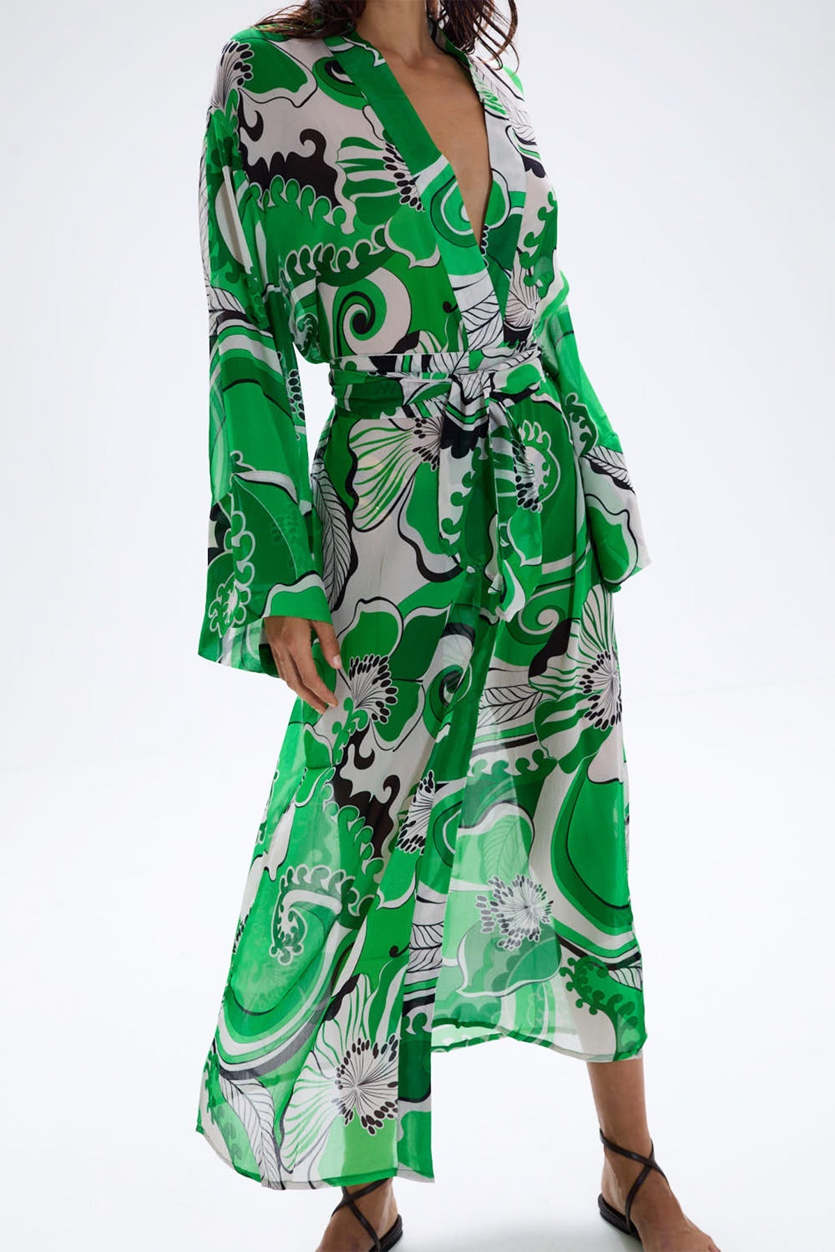 'Oracle' Robe Dress - Fern