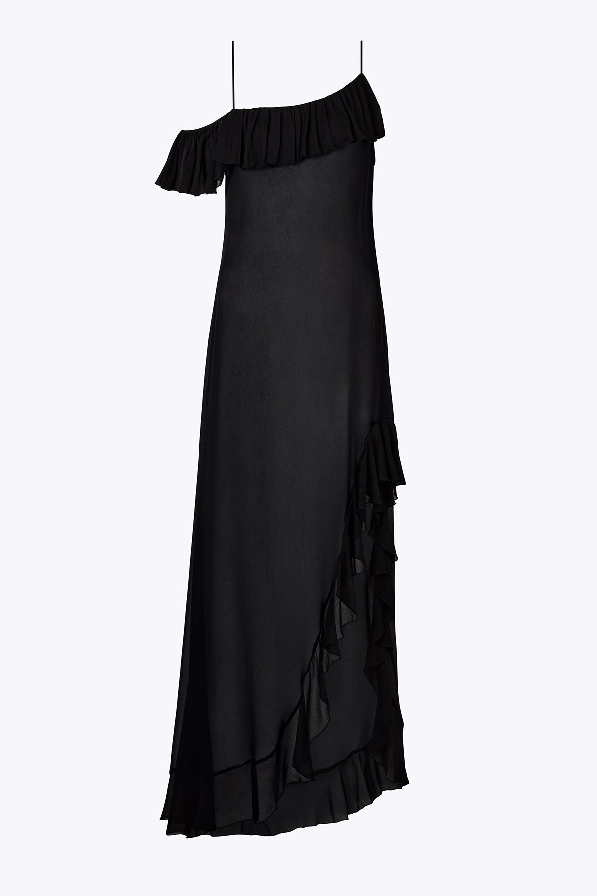 'Spirit' Ruffle Dress - Black