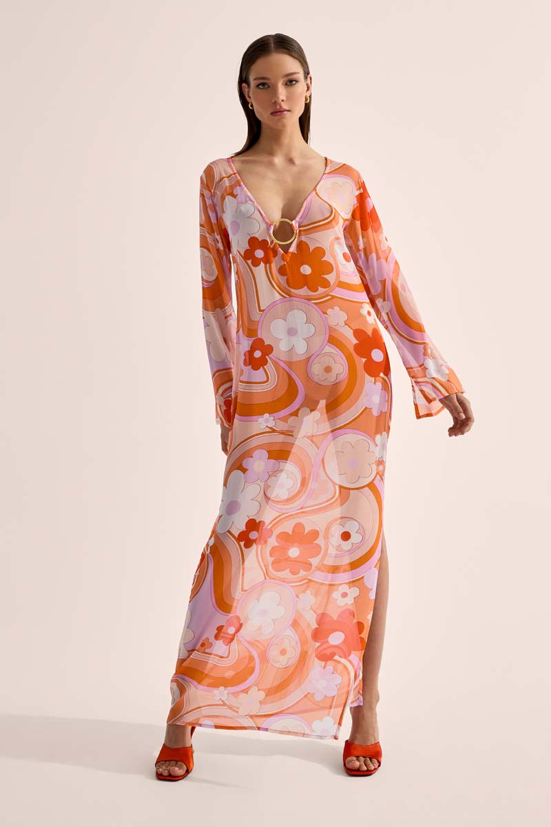 'Totem' Hoop Dress - Bloom