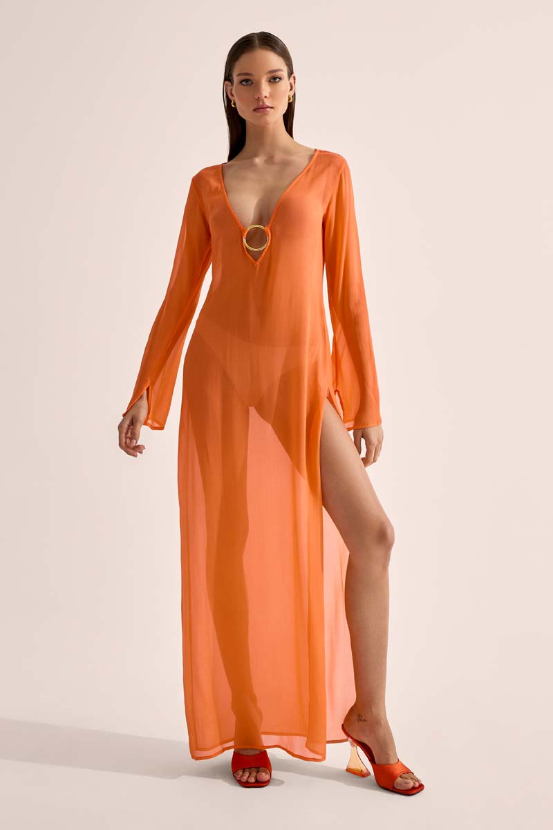 'Totem' Hoop Dress - Orange