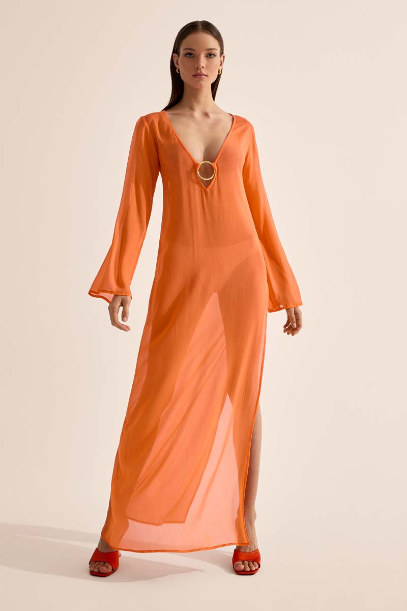 'Totem' Hoop Dress - Orange