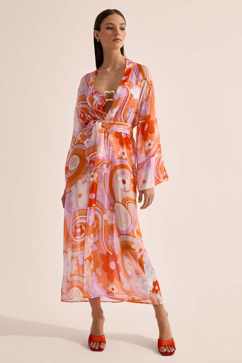 'Oracle' Robe Dress - Bloom