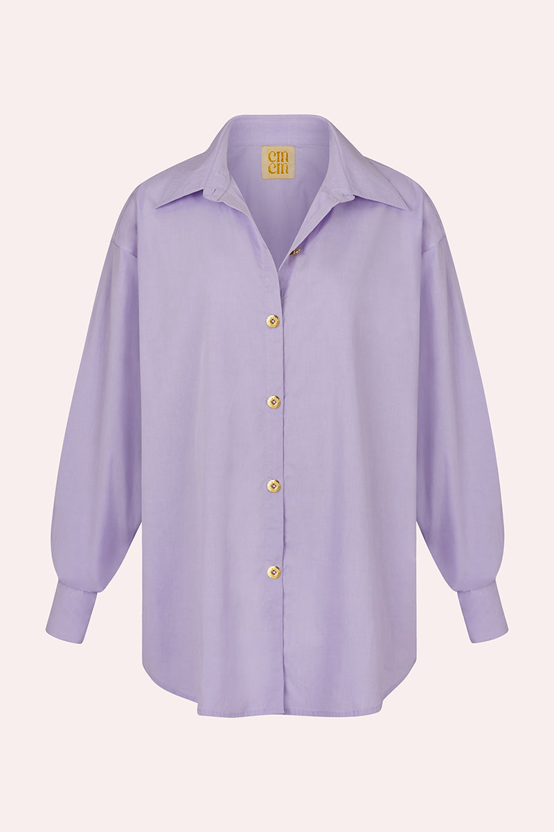 'Shadow' Buttoned Shirt - Periwinkle