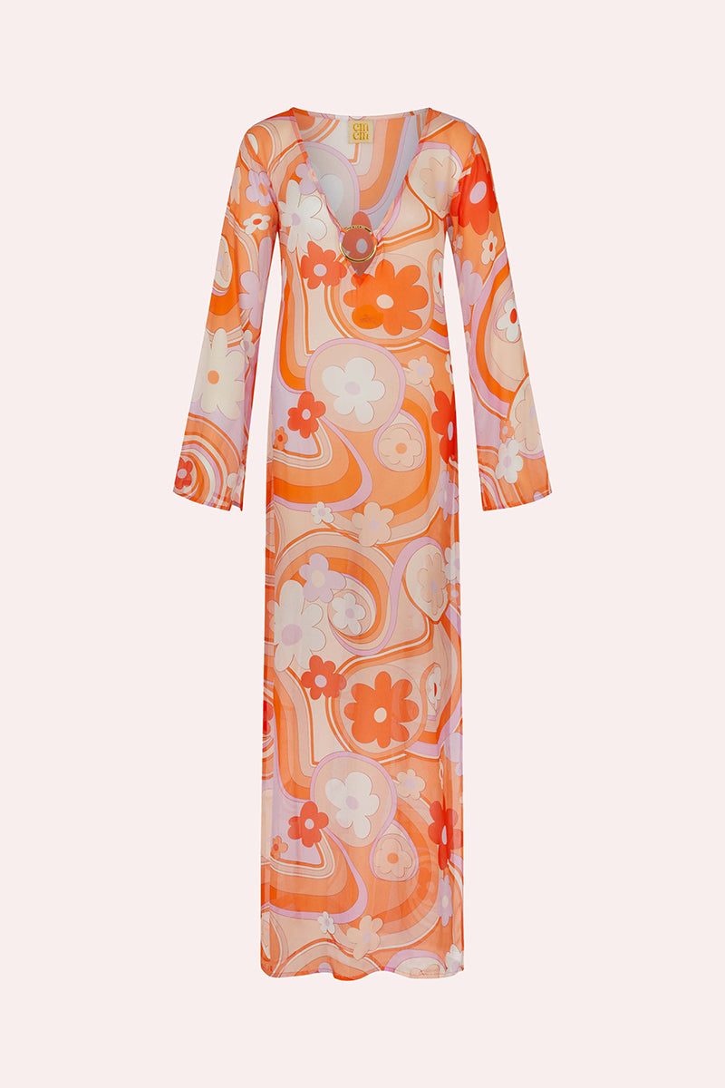 'Totem' Hoop Dress - Bloom