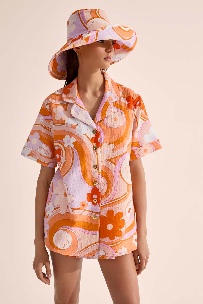 'Troppo' Bowling Shirt - Bloom