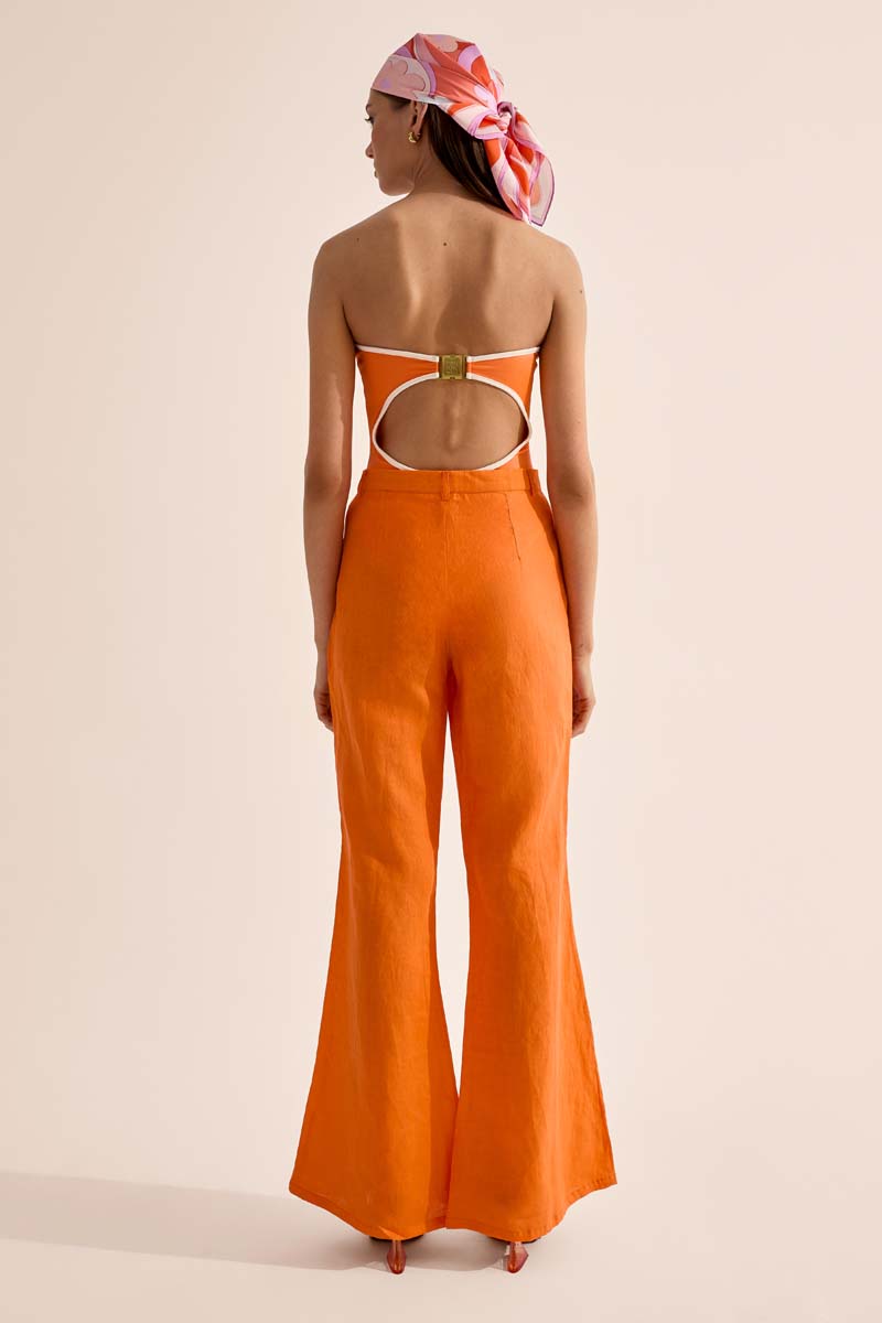 'Revival' Flared Trousers - Orange