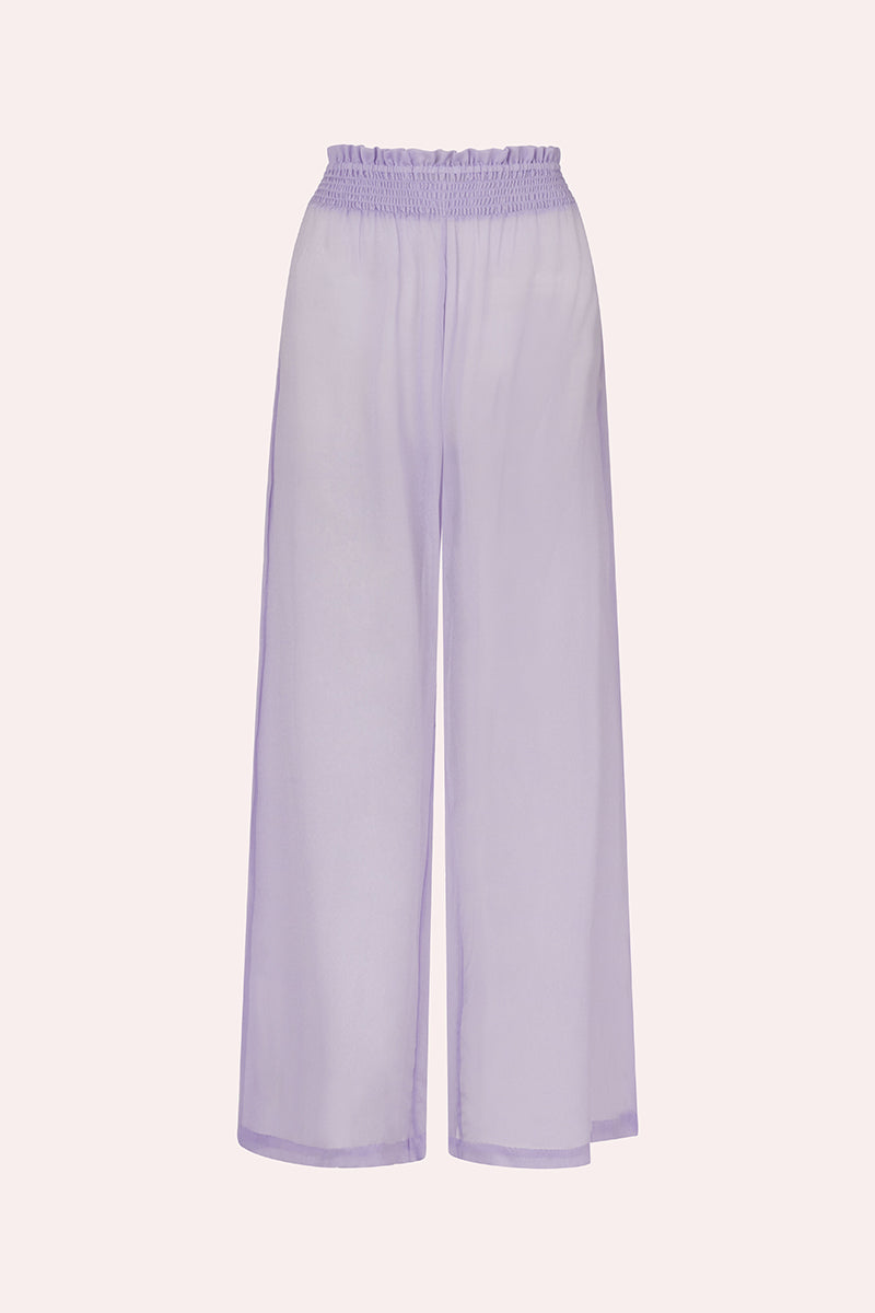 'Mission' Shirred Pants - Periwinkle
