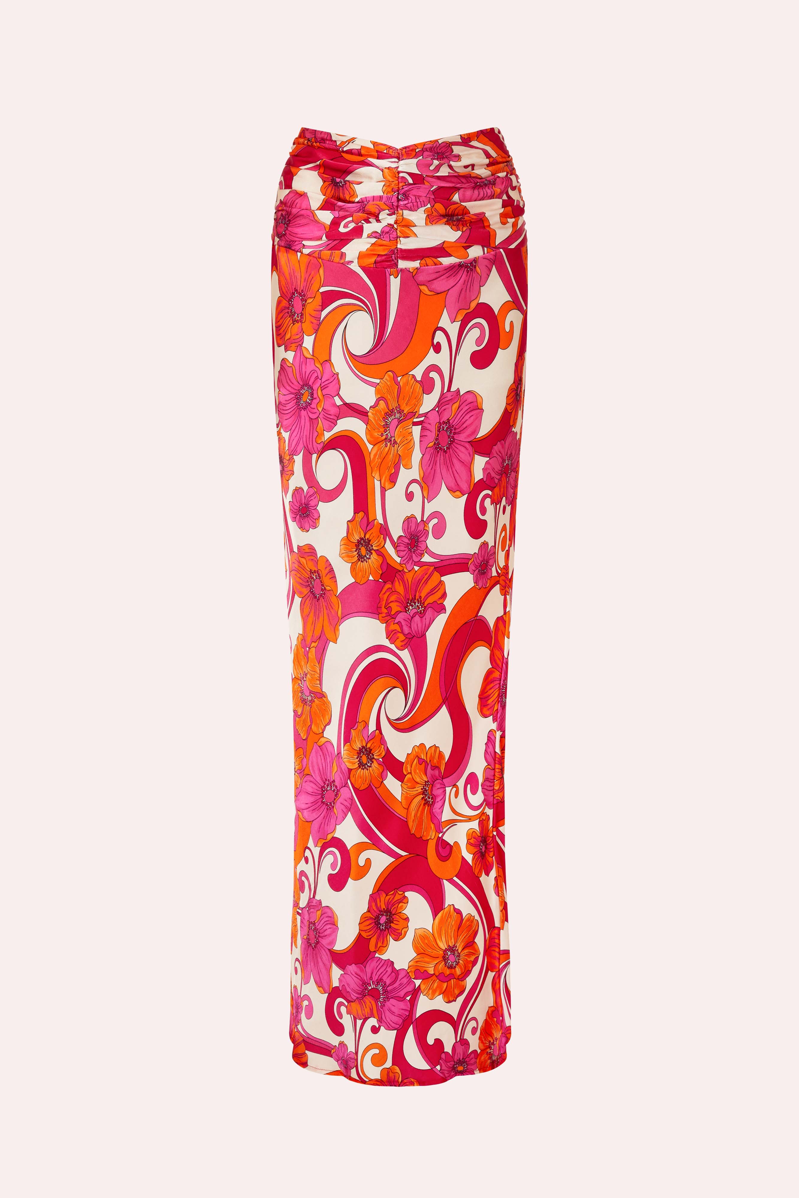 'Ceremony' Ruched Maxi Skirt - Ultraviolet