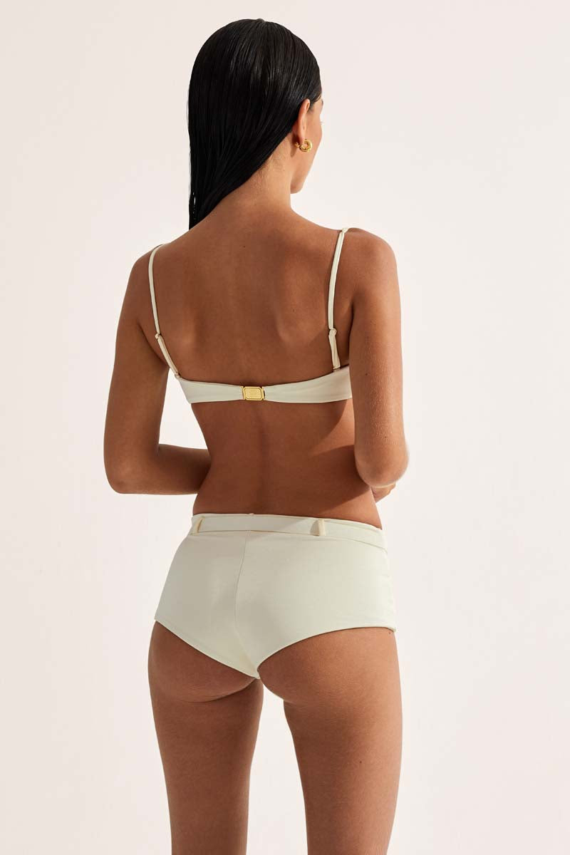 'Cult' Ruched Bra - Ivory