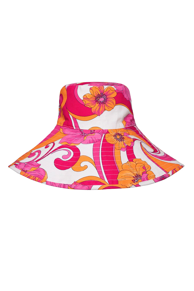 'Sol' Wide Brim Bucket Hat - Ultraviolet